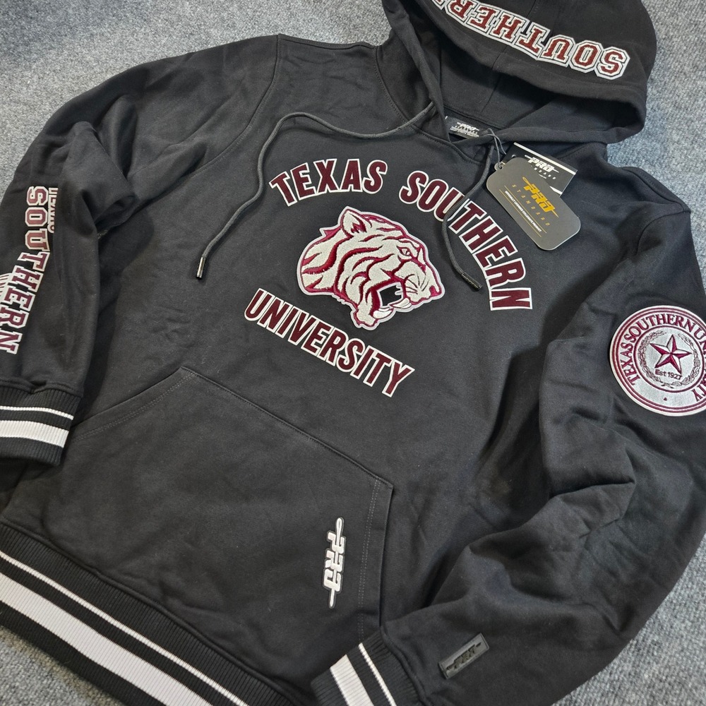 Pro Standard Texas Southern University Tigers Varsity Hoodie Black Mens L NWT